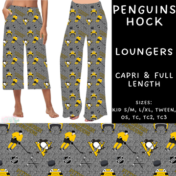 Batch #243 - Hockey - Closes 11/25 - ETA mid Jan - Penguins Hock Capri and Full Length Loungers