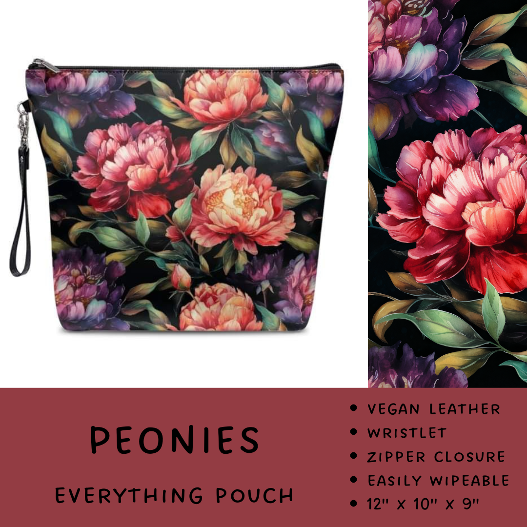 Batch #246 - The Everything Pouch - Closes 11/29 - ETA mid Jan - Peonies Everything Pouch