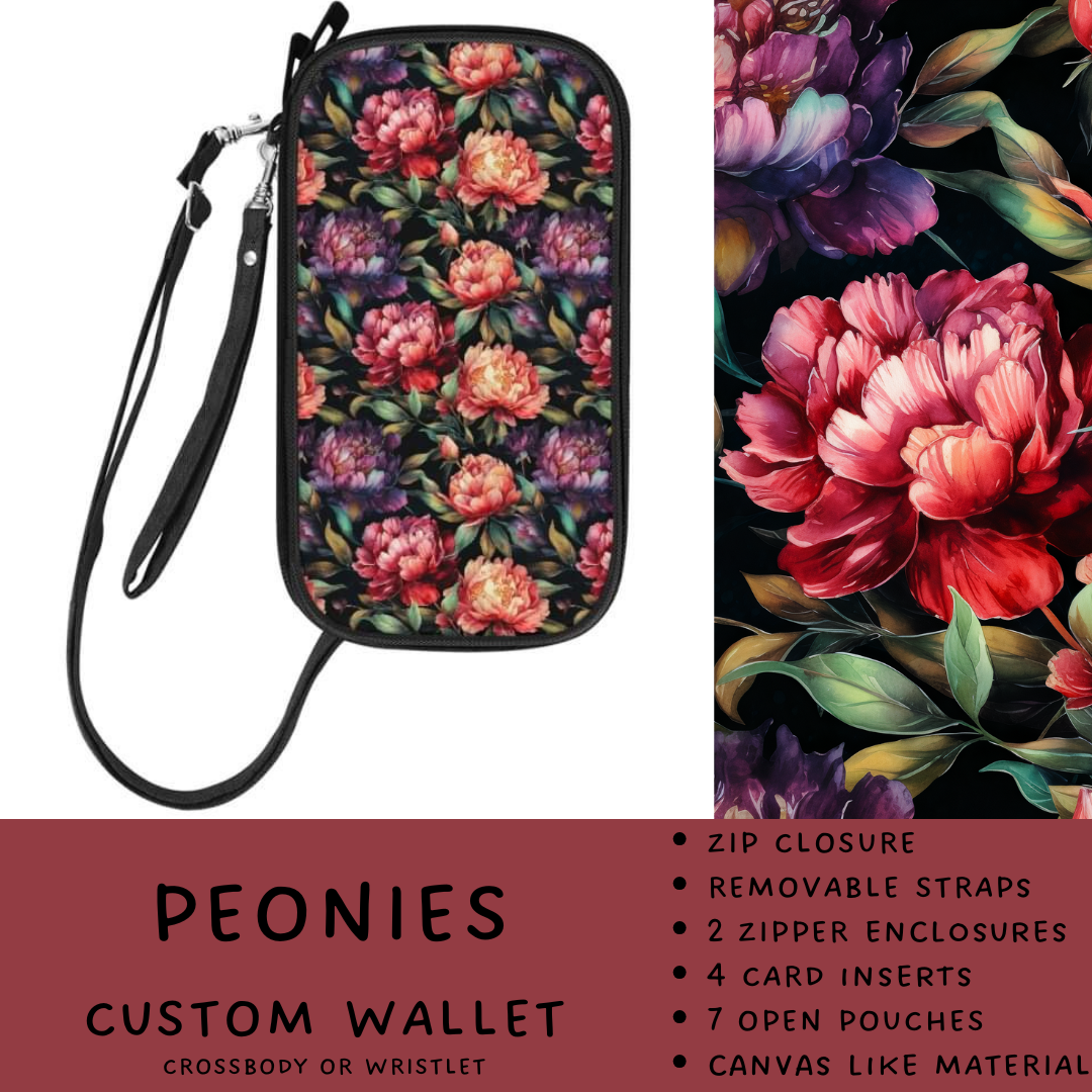 Batch #245 - The Crossbody Wallet - Closes 11/29 - ETA mid Jan - Peonies Crossbody Wallet