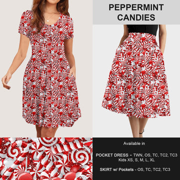 B183 - Preorder Peppermint Candies Dress/Skirt with Pockets (Closes 10/02. ETA: early Dec)