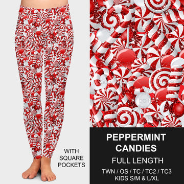 B184 - Preorder Peppermint Candies Leggings w/ Pockets (Closes 10/06. ETA early Dec.)