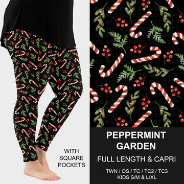 B303 - Preorder Peppermint Garden Leggings w/ Pockets (Closes 7/26. ETA: early Oct.)