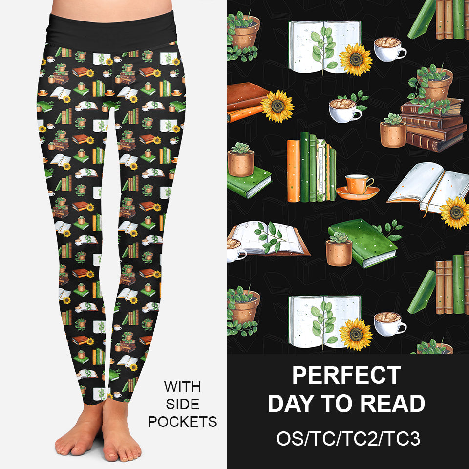 RTS - Perfect Day To Read Leggings w/ Pockets