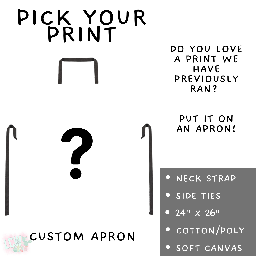 Batch #476 - Bake Off - Closes 1/16 - ETA early/mid March - Pick Your Print Apron