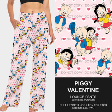 B196 - Preorder Piggy Valentine Lounge Pants (Closes 11/24. ETA late Jan.)