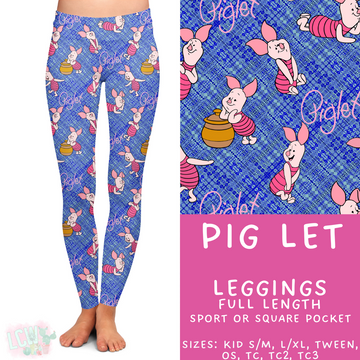 Ready to Ship - Pig Let Full Length Leggings - Sport Pocket TC & TC2 - Square Pocket OS