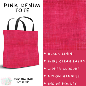 Batch #481 - Colorful Denim - Closes 1/26 - ETA late March - Pink Denim Tote