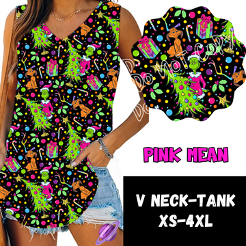 PINK MEAN -PPO12 - V-NECK TANK PREORDER CLOSING 10/8