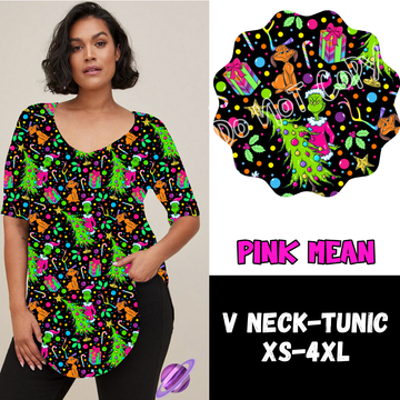 PINK MEAN -PPO12 - V-NECK TUNIC PREORDER CLOSING 10/8