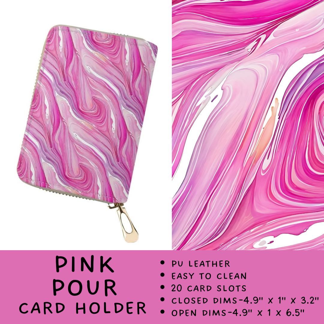 Batch #265 - Card Holders & Foldable Wallets - Closes 1/1 - ETA mid Feb - Pink Pour Card Holder