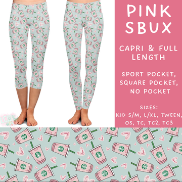 Batch #274 - Fun Run 7 - Closes 1/22 - ETA late March - Pink Sbux Full and Capri Length Leggings