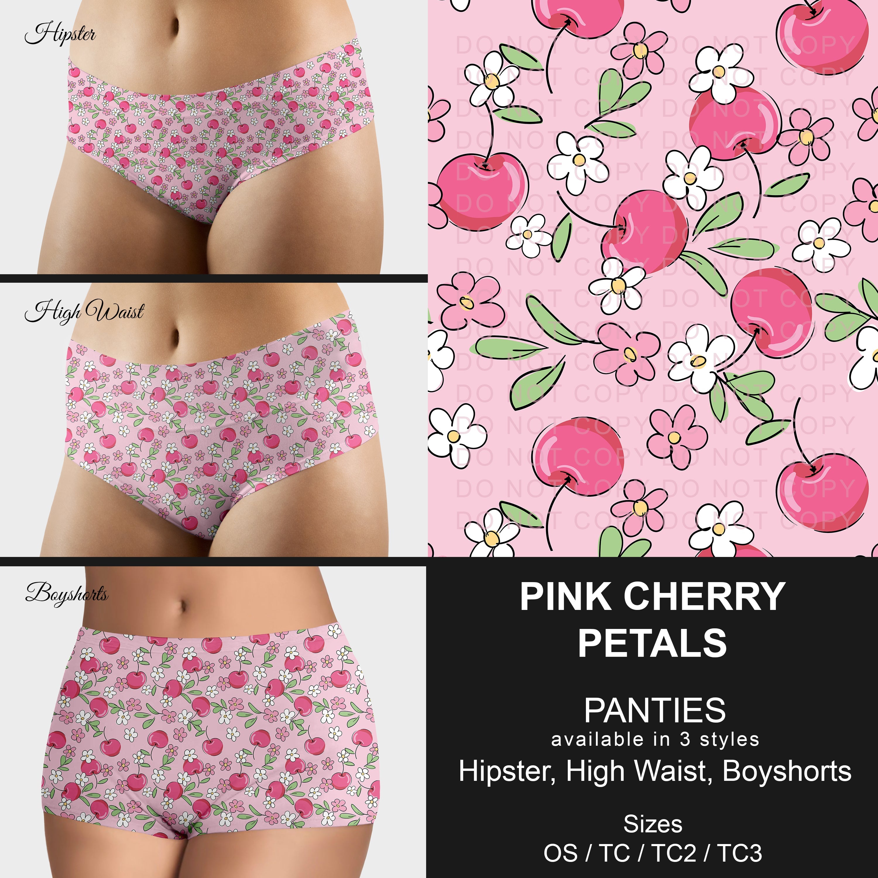 B306 - Preorder Pink Cherry Petals Panties (Closes 8/07. ETA mid October)