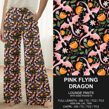 B319 - Preorder Pink Flying Dragon Lounge Pants (Closes 11/01. ETA: early Jan.)