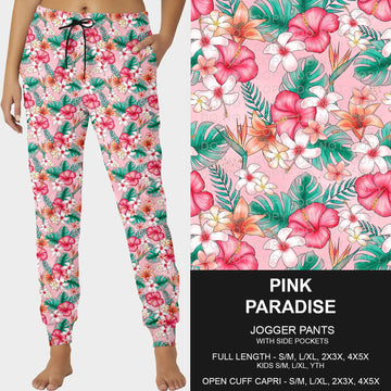 B228- Preorder Pink Paradise Joggers (Closes 5/11. ETA: late July)
