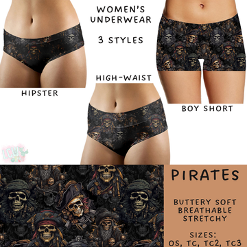 Batch #244 - Comfortable Underwear 2 - Closes 11/27 - ETA mid/late Jan - Pirates Women's Underwear