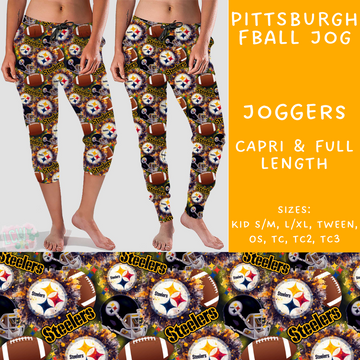 Ready To Ship - Pittsburgh Fball Full Length Joggers - TC2