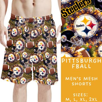 Batch #211 - Men's Shorts - Closes 10/7 - ETA mid/late Nov - Pittsburgh Fball Men's Shorts