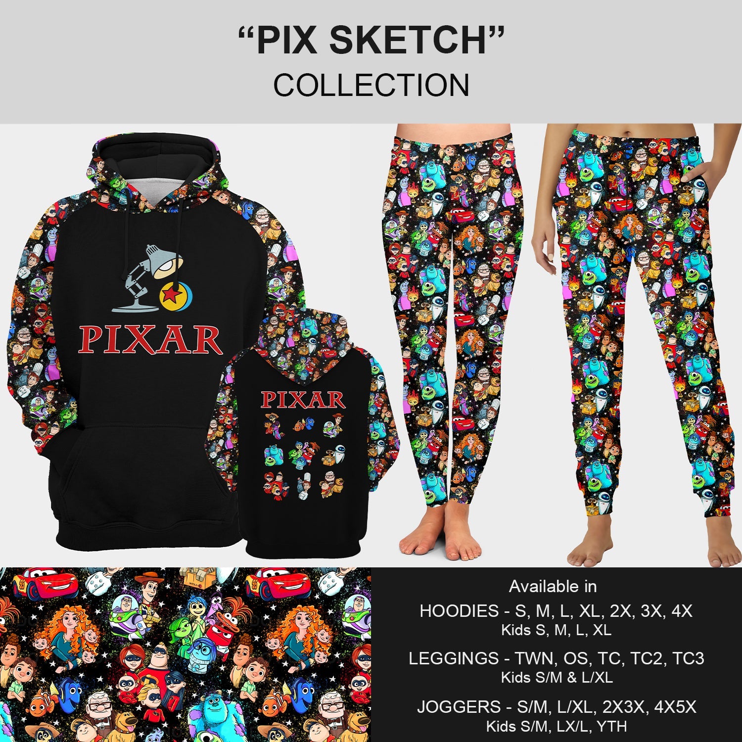 B194 Preorder - Pix Sketch Hoodie Collection (Closes 11/17. ETA: late Jan.)