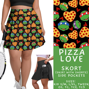 Batch #457 - Magical Character Love Collection - Closes 12/1 - ETA mid Jan - Pizza Love Alien Skort