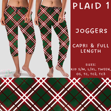 Batch #231 - Tis The Season - Closes 10/31 - ETA early/mid Dec - Plaid 1 Full and Capri Length Joggers