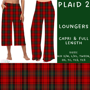 Batch #231 - Tis The Season - Closes 10/31 - ETA early/mid Dec - Plaid 2 Capri and Full Length Loungers