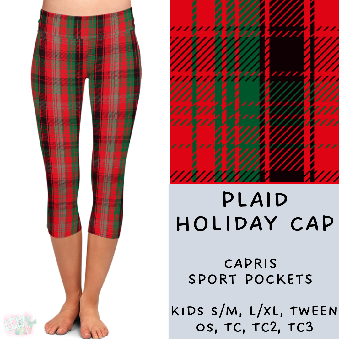 Batch #222 - Comfy Christmas - Closes 10/23 - ETA early Dec- Plaid Holiday Full and Capri Length Leggings