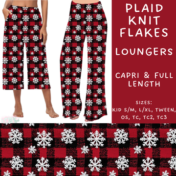 Batch #230 - Christmas Knit - Closes 10/31 - ETA early/mid Dec - Plaid Knit Flakes Capri and Full Length Loungers