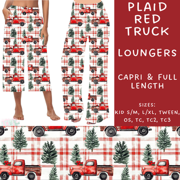 Batch #231 - Tis The Season - Closes 10/31 - ETA early/mid Dec - Plaid Red Truck Capri and Full Length Loungers