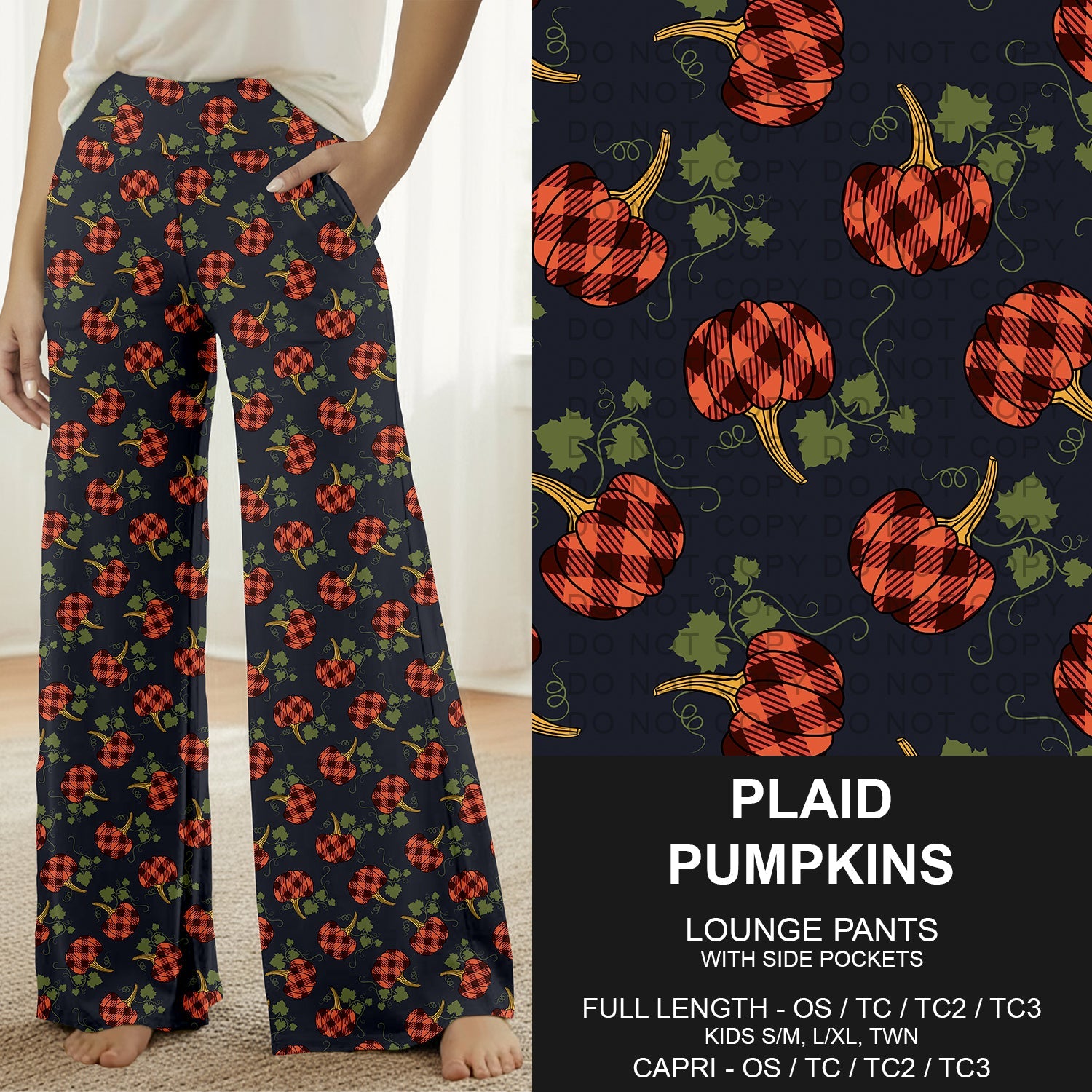 B299 - Preorder Plaid Pumpkins Lounge Pants (Closes 7/12. ETA: mid Sept.)
