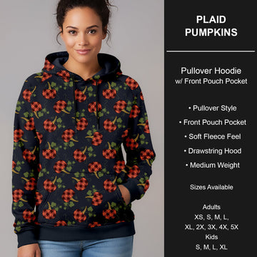 B299 - Preorder Plaid Pumpkins Pullover Hoodie (Closes 7/12. ETA mid Sept.)
