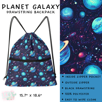 Batch #276 - Fanny Packs & Drawstring Backpacks - Closes 1/24 - ETA late March - Planet Galaxy Drawstring Backpack