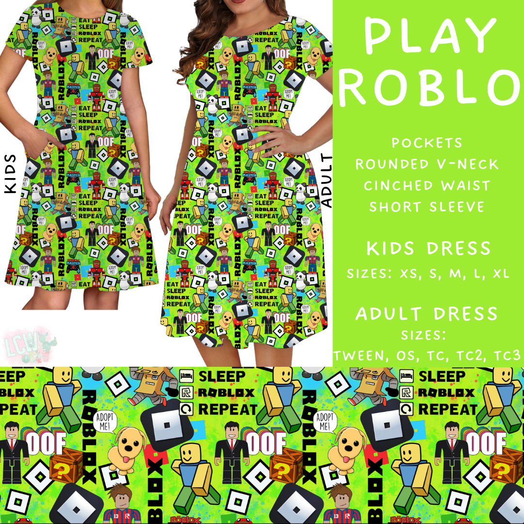 Batch #278 - Cool Characters 7 - Closes 1/29 - ETA early April - Play Roblo Adult & Kids Dresses