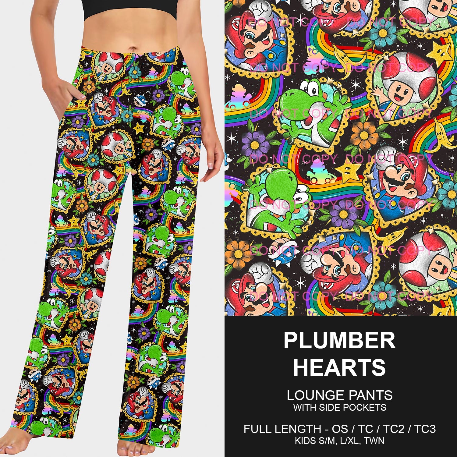 B197 - Preorder Plumber Hearts Lounge Pants (Closes 12/01. ETA late Jan.)