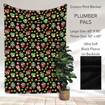 B186 - Pre-Order Plumber Pals Fleece Blanket (Closes 10/04. ETA: early Dec)