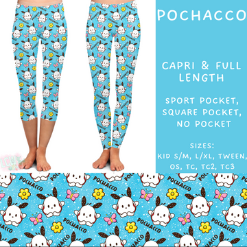 Batch #268 - November Request Run - Closes 1/10 - ETA late March - Pochacco Full and Capri Length Leggings