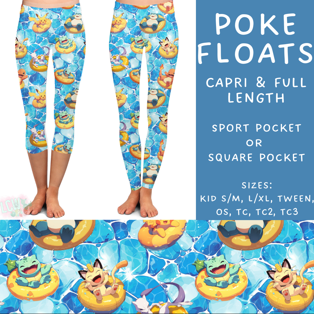 Batch #339 - Character Summer - Closes 5/15 - ETA mid July - Poke Floats Full and Capri Length Leggings