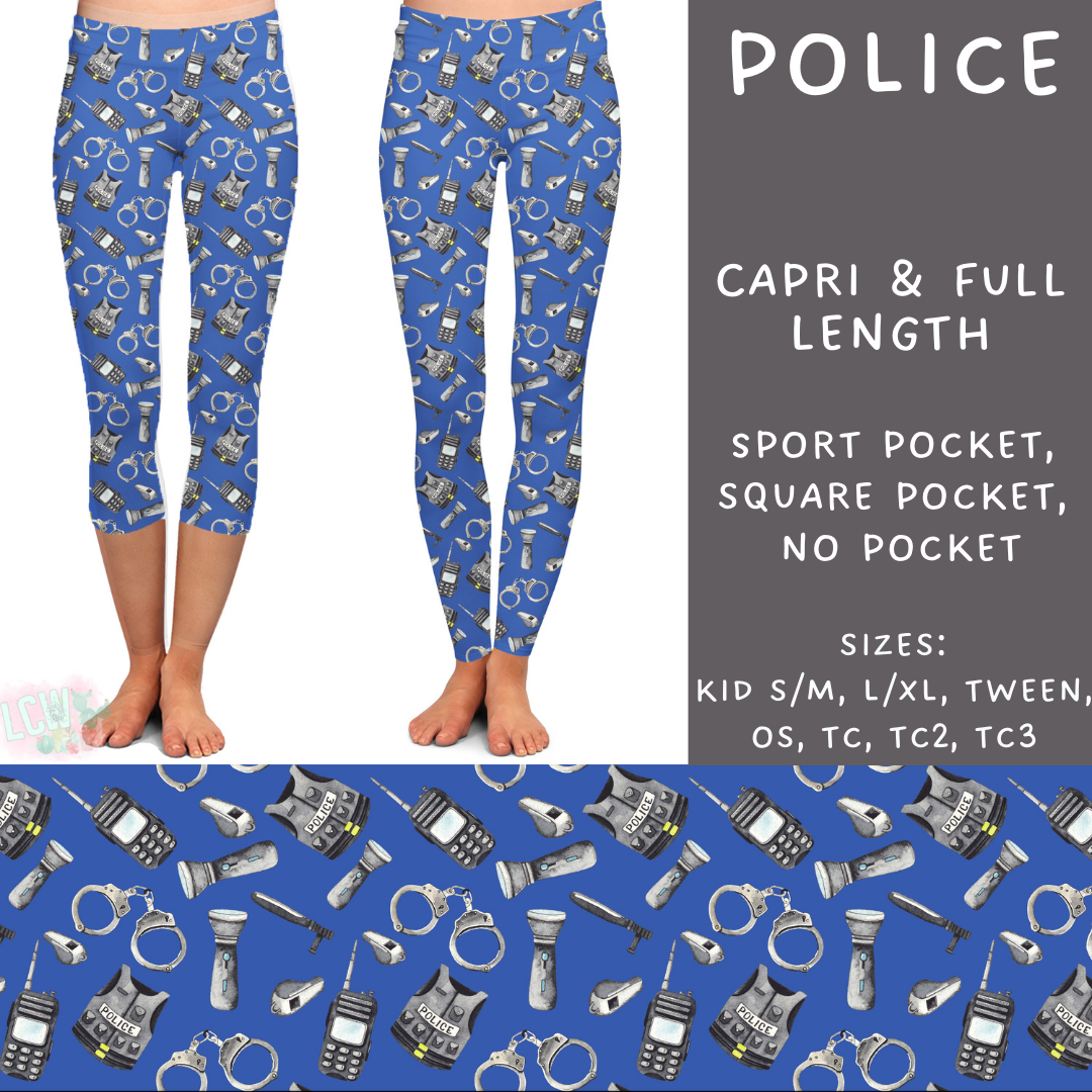 Batch #248 - Careers Collection - Closes 12/4 - ETA late Jan - Police Full and Capri Length Leggings