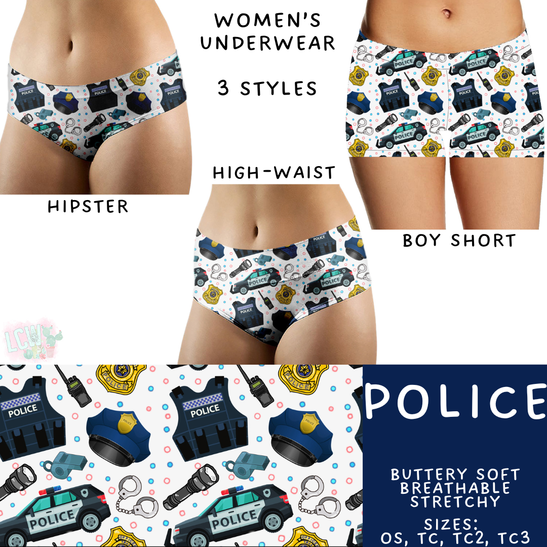Batch #473 - Comfortable Underwear 5 - Closes 1/9 - ETA early March - Police Women's Underwear