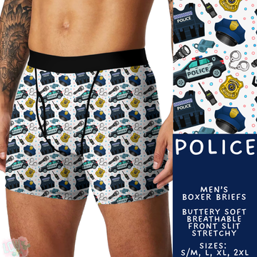 Batch #473 - Comfortable Underwear 5 - Closes 1/9 - ETA early March - Police Men's Boxer Briefs