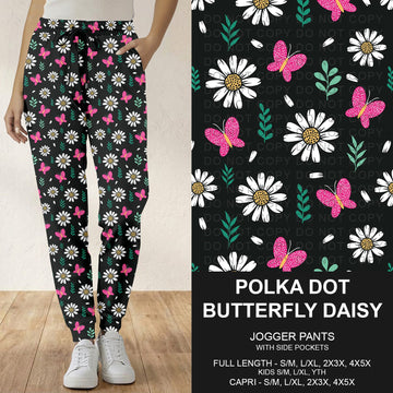 B294 - Preorder Polka Dot Butterfly Daisy Joggers (Closes 6/07. ETA: early Aug.)