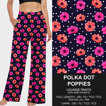 B229 - Preorder Polka Dot Poppies Lounge Pants (Closes 5/18. ETA: late July)