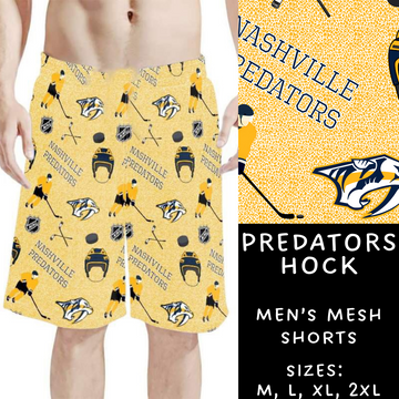 Batch #243 - Hockey - Closes 11/25 - ETA mid Jan - Predators Hock Men's Shorts