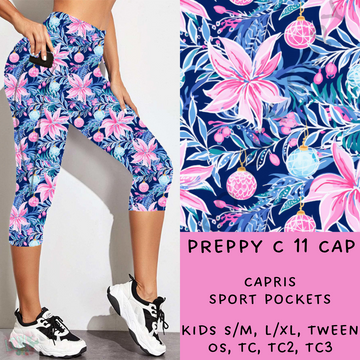 Ready To Ship- Closes 9/29 - Preppy C 11 Capri Leggings - TC