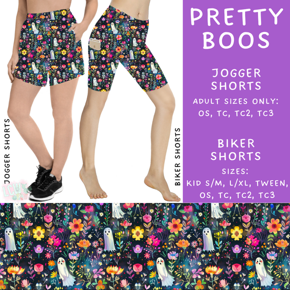 Ready to Ship - Pretty Boos Biker Shorts - OS Sport Pockets
