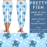 Ready To Ship - Pretty Fish Full Length Leggings - Square Pocket TC2 & Sport Pocket TC