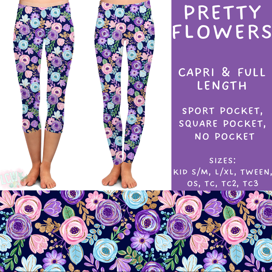 Batch #274 - Fun Run 7 - Closes 1/22 - ETA late March - Pretty Flowers Full and Capri Length Leggings