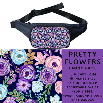 Batch #276 - Fanny Packs & Drawstring Backpacks - Closes 1/24 - ETA late March - Pretty Flowers Fanny Pack