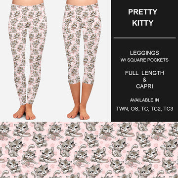 RTS - Pretty Kitty Leggings w/ Pockets