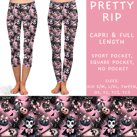 Ready To Ship - Pretty RIP Full Length Leggings - Square Pocket TC2