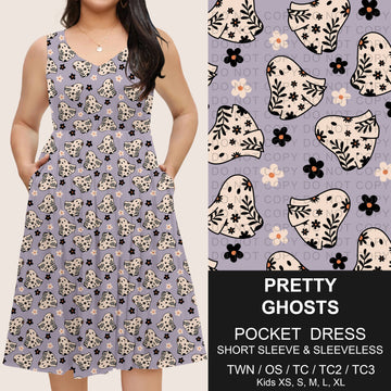 B302 - Preorder Pretty Ghosts Pocket Dress (Closes 7/24. ETA: early Oct)
